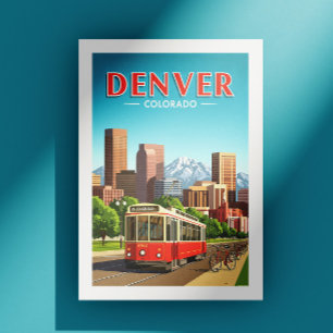 Vintage Denver Colorado Postkarte