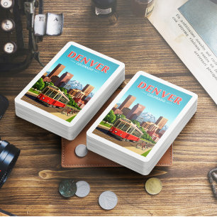 Vintage Denver Colorado Spielkarten