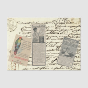 Vintage deoupage Ephemera Kataloganzeigen Seidenpapier