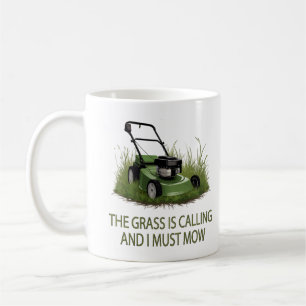 Vintage Der Rasen ruft und ich muss mähen Lustig Kaffeetasse