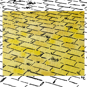 Vintage Der Zauberer von Oz Gelbe Ziegelstraße von Puzzle