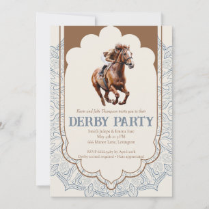 Vintage-Derby-Party-Einladung Pferderennen Elegant Einladung