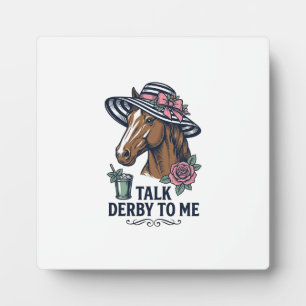 Vintage Derby Pferde Hut Rede Derby Mit Mir Design Fotoplatte