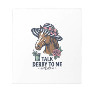 Vintage Derby Pferde Hut Rede Derby Mit Mir Design Notizblock