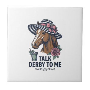 Vintage-Derby-Pferdehut Rede mit mir über Derby-De Fliese