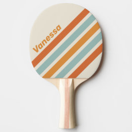 Vintage Desert Flower Angled Striping with Name Tischtennis Schläger