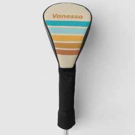 Vintage Desert Rainbow Across Striping with Name Golf Headcover