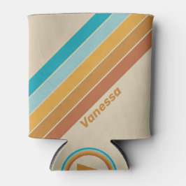 Vintage Desert Rainbow Stripes with Name Dosenkühler