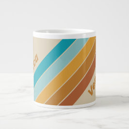 Vintage Desert Rainbow Stripes with Name Jumbo-Tasse