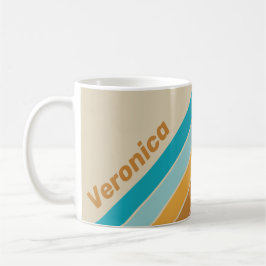 Vintage Desert Rainbow Stripes with Name Kaffeetasse