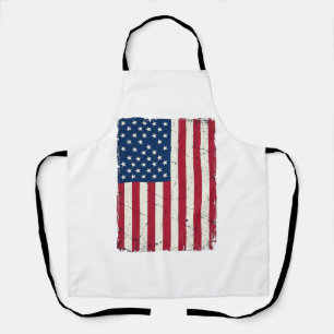Vintage-Design Amerikanische Flagge Vektor-Shirt D Schürze
