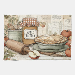 Vintage design Apple butter & Apple pie.  Geschirrtuch