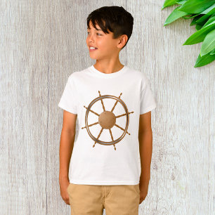 Vintage-Design eines nautischen Schiffsradruder-Ko T-Shirt