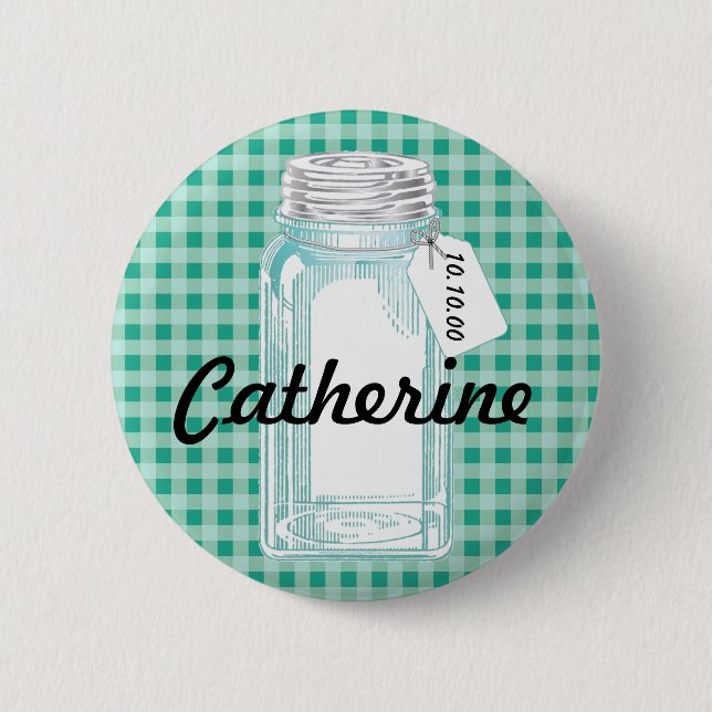 Vintage-Design für Einmachgläser Button (Vorderseite)