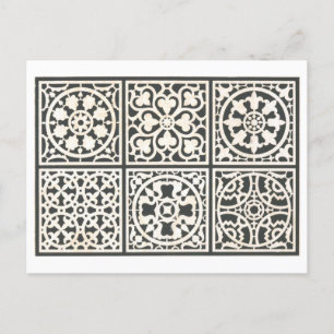 Vintage-Design für Fliesenmosaik-Postkarte Postkarte