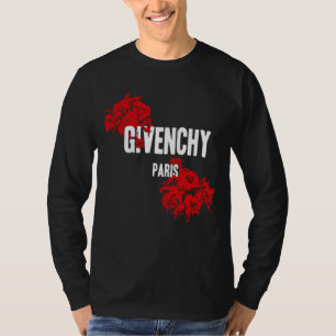 Vintage-Design Givenchy Paris Black Rose inspirier T-Shirt