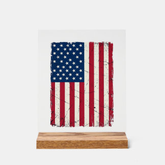 Vintage-Design mit amerikanischer Flagge Vektor-Sh Acrylschild