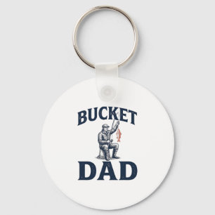 Vintage-Design mit Bucket Dad Fishing Gravur_1 Schlüsselanhänger