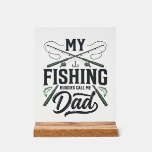 Vintage-Design mit Gravur für Angler-Vater auf T-S Acrylschild