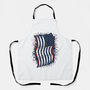 Vintage-Design mit patriotischer Flagge auf Hemd_1 Schürze