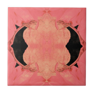 Vintage-Design Rosa Schwarz viktorianische Art Nou Fliese