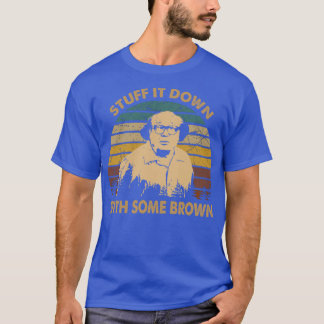 Vintage Design Stopf es mit etwas Braunem T-Shirt
