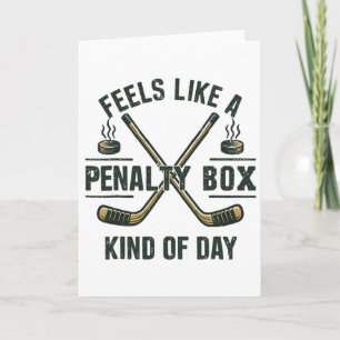 Vintage-Design- Strafbank-Stimmung Hockey-Tag-Graf Karte