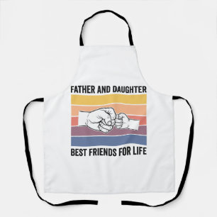 Vintage-Design: Vater und Tochter beste Freunde fü Schürze