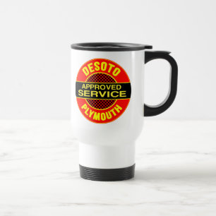 Vintage DeSoto Servicesschild Reisebecher