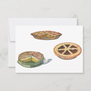 Vintage Desserts, Erntedank Pies, Pecan Pumpkin