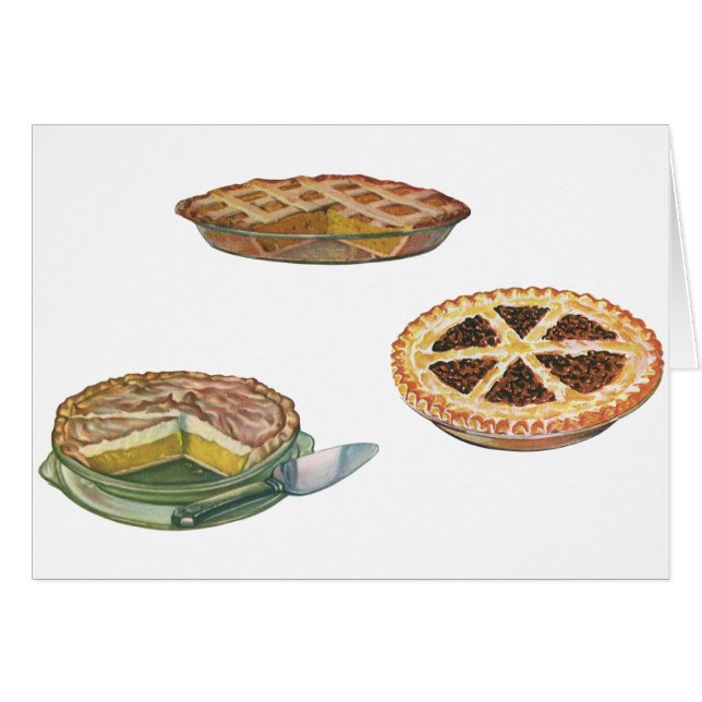 Vintage Desserts, Erntedank Pies, Pecan Pumpkin (Vorderseite (Horizontal))