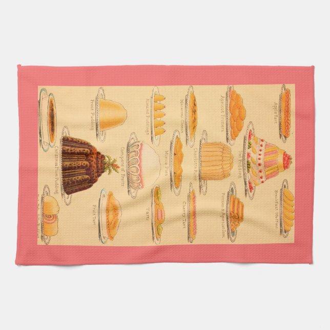 Vintage Desserts Küchentücher (Horizontal)