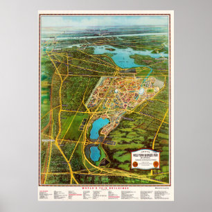Vintage detaillierte New York-Karte Poster