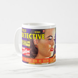 VINTAGE DETEKTIVE MAGAZINE COLLAY KAFFEETASSE