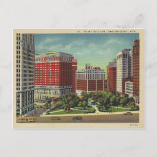 Vintage Detroit Michigan Postkarte