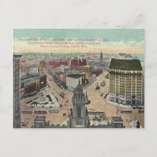 Vintage Detroit Michigan Postkarte