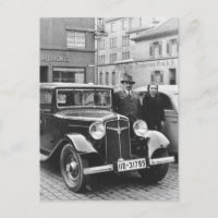Vintage deutsche Auto Postkarte