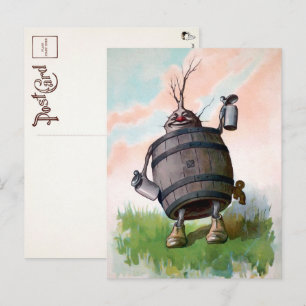 Vintage deutsche Bierkäse Postkarte