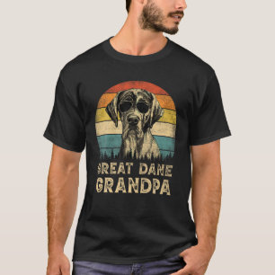 Vintage Deutsche Dogge Opa Hunde Liebhaber Vaterta T-Shirt