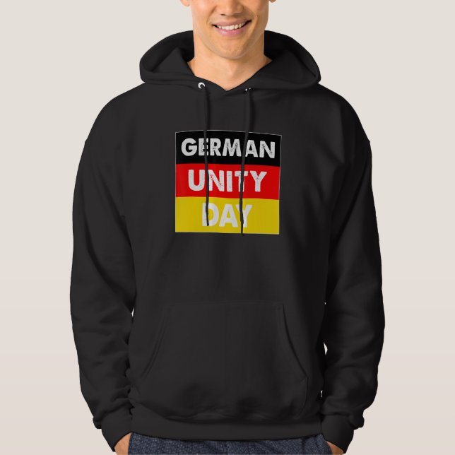 Vintage deutsche Flagge 3 Oktober Feier Deutschlan Hoodie (Vorderseite)