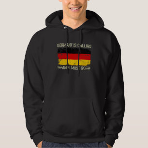 Vintage Deutsche Flagge Deutschland ruft an und ic Hoodie