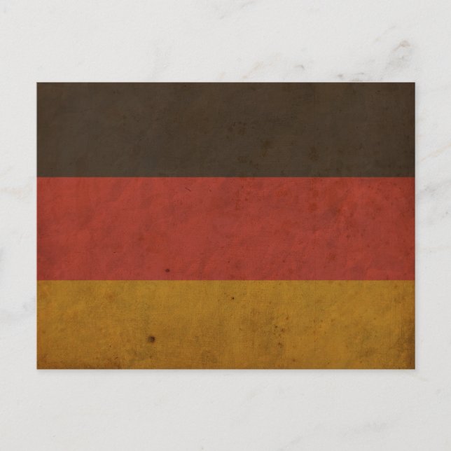 Vintage deutsche Flagge Postkarte (Vorderseite)