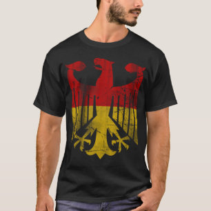 Vintage Deutsche Flagge von Deutschland Adler Fade T-Shirt