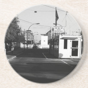 Vintage deutsche Grenzposten Ost-West-Berlin Getränkeuntersetzer