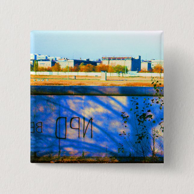 Vintage deutsche Mauer Button (Vorderseite)