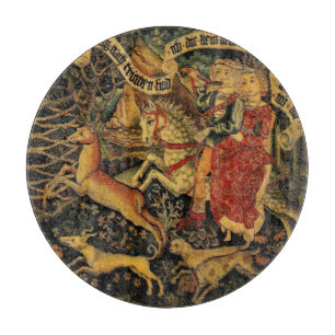 Vintage Deutsche Mittelalter-Renaissance Liebe Jag Schneidebrett