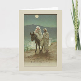 Vintage deutsche religiöse Weihnachtskarte Feiertagskarte