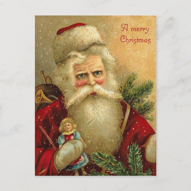 Vintage deutsche Santa Postkarte (Vorderseite)
