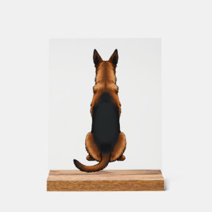 Vintage Deutsche Schäferhund Rückansicht Hund Illu Acrylschild