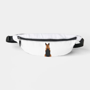 Vintage Deutsche Schäferhund Rückansicht Hund Illu Bauchtasche